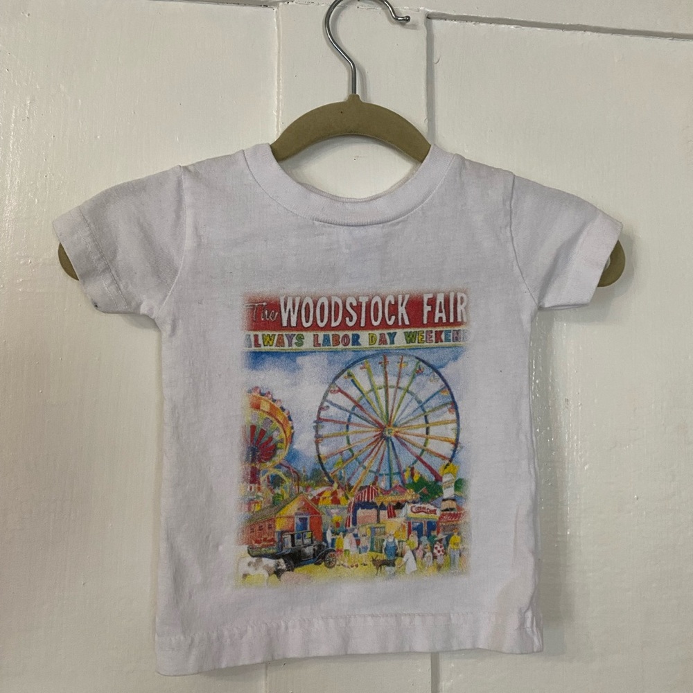 The Woodstock Fair White Cotton T-Shirt 6month Ferris Wheel 🎡